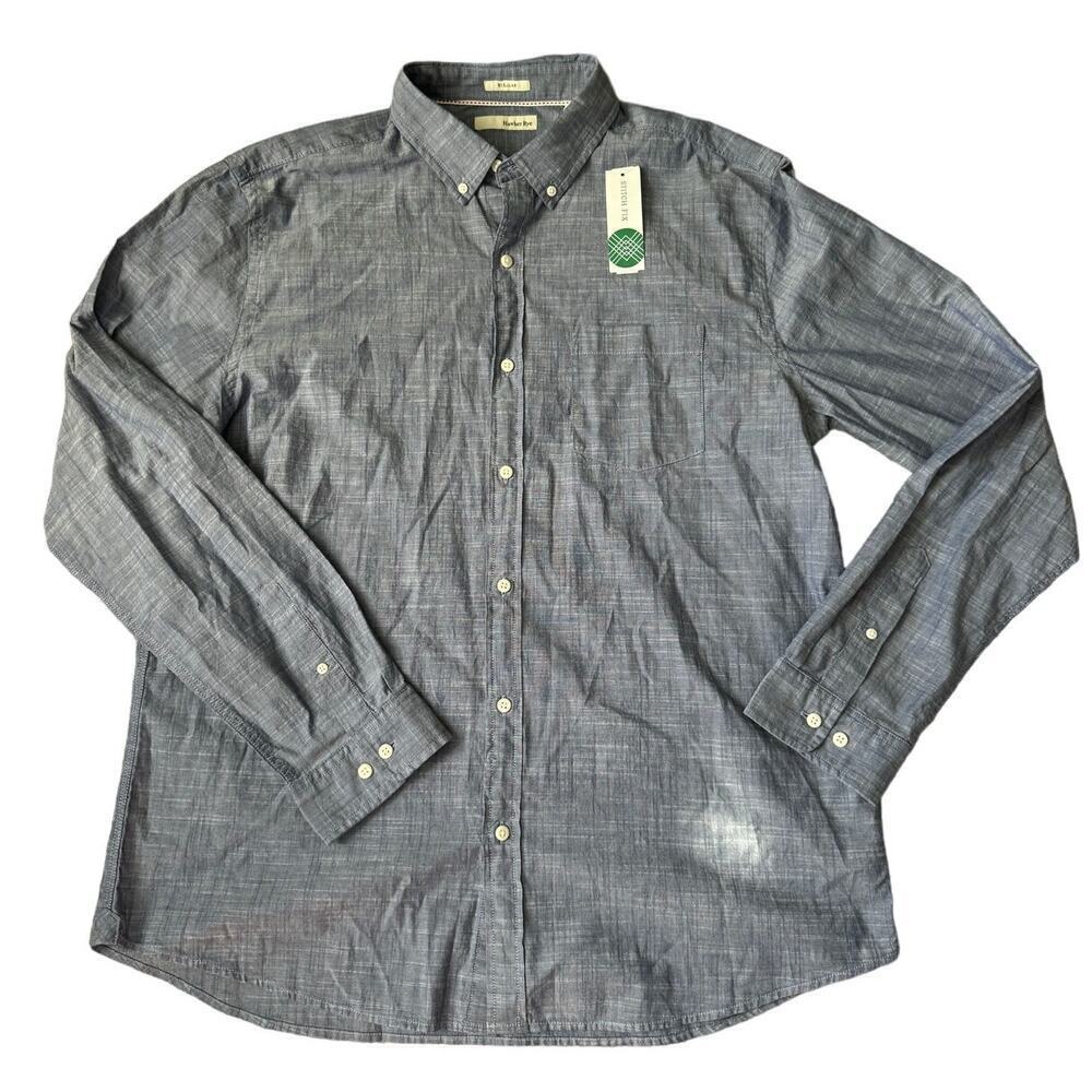 NWT Hawker Rye dress shirt, size XL TALL, 100% cotton
